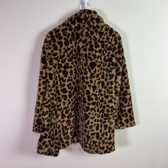 Love Tree Leopard Print Faux Fur Coat - Picture 3 of 6